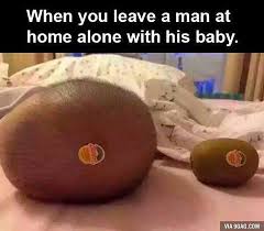 9gag On Instagram I Thought The Baby S Head Was A Giant Kiwi 9gag 9gagmobile Tgif Funny Funny Captions Funny Pictures