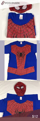 Men S Spider Man T Shirt And Mask Medium Marvel Mens Tshirts Marvel Shirt Fashion