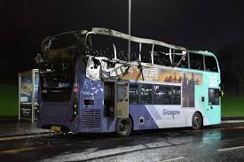 Bus on fire at Glasgow Fort was brand new eco bus 'torched by yobs ...