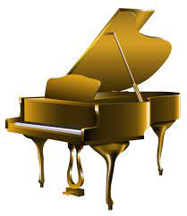 Transparent Gold Piano Png Clipart Festa Tema Musica Instrumentos Musicais Musicas Classicas Piano