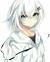 Blue Eye Short White Hair Anime Girl