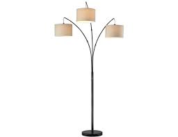 Mushroom 5 light black nickel arc lamp 6962bk 5 arm arch floor lamp, black. Bronze 3 Light With Drum Shades Floor Arc Lamp 84 H Steinhafels