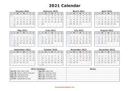 Download excel and design calendar of your choice. Free Download Printable Calendar 2021 With Us Federal Holidays One Page Horizontal