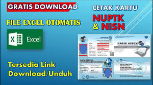 Cetak kartu nuptk (1 lembar 4 kartu Gratis Aplikasi Cetak Kartu Nuptk Nisn Manual Excel Otomatis Youtube