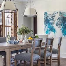 You can add character to the room by dressing up a plain table with more decorative dining chairs or make the room a bit less formal by adding simple cushioned chairs read more. Denim Blue Dining Chairs Design Ideas