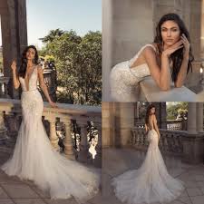 Fashioned in soft, liquid crepe that contours and flatters all your curves. Deep V Mermaid Wedding Dress Off 73 Buy