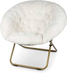 Enjoy free shipping on most stuff, even big stuff. Amazon Com Milliard Cozy Chair Faux Fur Saucer Chair For Bedroom X Large White Kitchen Dining