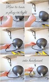 Removing the current light fixture use the mounting bracket from the new light fixture. How To Turn A Plug In Light Into A Ceiling Light It S Really Easy