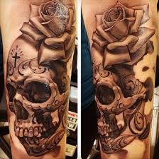 Black rose and skull tattoo by twilighteyes on deviantart. Sugar Skull And Roses Tattoo Sleeve Tattoo Designs Ideas