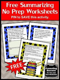 Free Summarizing Worksheets Reading Comprehension Passages And Strategies Reading Comprehension Passages Summarizing Worksheet Summarizing Activities