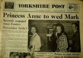 Prinecss Anne To Wed Mark Princess Anne Royal Family Trees Princess Anne Wedding