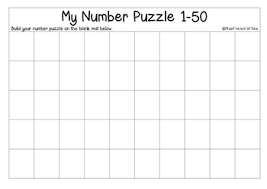 my 1 50 number puzzle chart