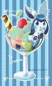 Glaceon Ice Cream By Chikoritamoon Deviantart Com On Deviantart Pokemon Eeveelutions Pokemon Eevee Cute Pokemon Wallpaper