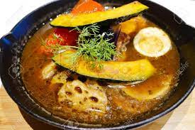 It was one of the two hiri hiri soup curry restaurants. Soup Curry With Chicken And Vegetables Japanese Original Bowl Stock Photo Picture And Royalty Free Image Image 84980383