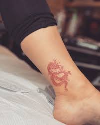 Kong On Instagram Fineline Tattoo Ink Finelinetattoo Tatuagem Me Dragontattoo Red Ink Tattoos Red Tattoos Dragon Tattoo For Women