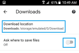 Here, you may select the desired location for your downloaded items Change Chrome Download Location On Android Phone Or Tablet