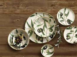 Olive Branch Individual Bowls Set Of 4 Seramik Tabak Desenler