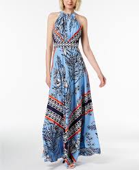 I N C Petite Printed Halter Maxi Dress Created For Macy S Macys Com Petite Maxi Dress Maxi Dress Printed Maxi Dress