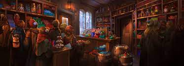 Honeydukes Pm B3c10m2 Honeydukesinterior Moment Jpg 4140 1500 Harry Potter Wiki Harry Potter Art Pottermore