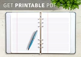 download printable lined paper template narrow ruled 6 35mm blue pdf