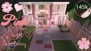 Pink cafe tour & speedbuild part 1. Bloxburg Pink Cafe Novocom Top