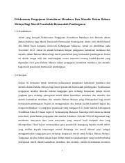 Perbincangan dalam jurnal ini adalah untuk memberi gambaran yang jelas kepadakumpulan sasarnya tentang pentingnya kreativiti, invensyen dan inovasi. Ulasan Jurnal Falsafah Ilmu Docx Pelaksanaan Pengajaran Kemahiran Membaca Dan Menulis Dalam Bahasa Melayu Bagi Murid Prasekolah Bermasalah Pendengaran Course Hero