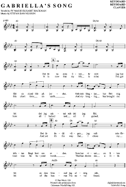 Gabriellas Song Keyboard Helen Sjoholm Filmmusik Aus Wie Im Himmel Pdf Noten Klick Auf Die Noten Um Reinzuhoren Floten Noten Keyboards Keyboard Noten