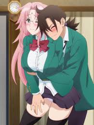 arahabaki nonko, fuyuzora kogarashi, yuragisou no yuuna-san, anime  screenshot, highres, 10s, 1boy, 1girl, blush, glasses, green eyes, long  hair, pink hair, pleated skirt, school uniform, skirt, thighhighs - Image  View - |