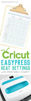 Heat Settings For The Cricut Easy Press Cricut Cricut