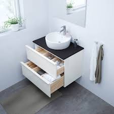 It is made 6 inches shorter than the standard kitchen countertop (normally 36 inches) in order to accommodate children. Godmorgon Bathroom Vanity High Gloss White 311 2x181 2x227 8 80x47x58 Cm Ikea