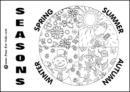Through The Seasons Colouring Pages Www Free For Kids Com
