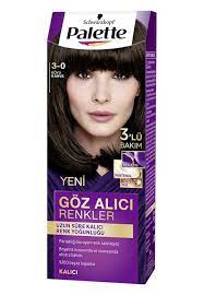 schwarzkopf palette yogun goz alici renkler sac boyasi 3 0 koyu kahve keratin sac boyasi renkler