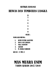 Jadi tingkat kerumitannya agak lebih sulit dibandingkan makalah pendidikan. Artikel Biologi Hewan Dan Tumbuhan Langka