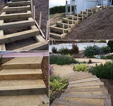 Gartentreppe Selber Bauen 35 Inspirationen Gartentreppe Diy Gartenbau Palettengarten