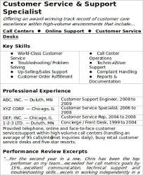 customer service resume call center