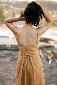 Bridesmaids dress shopping has never been so easy with our large range of in stock wedding and bridesmaids dresses. Mustard Linen Wrap Dress Bridesmaids Dress For A Sydney Beach Wedding Bridesmaid Dresses Australia Elegant Bridesmaid Dresses Maid Of Honour Dresses