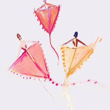 Shadow Dancing Kites Paper Fashion Illustration Fashion Design Fashion Art Illustration