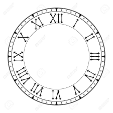 Zifferblatt uhr zum ausdrucken kalender basteln vorlagen. Zifferblatt Auf Schwarzer Leeren Uhr Mit Romischen Ziffern Isoliert Auf Weissem Hintergrund Lizenzfrei Nutzbare Vektorgrafiken Clip Arts Illustrationen Image 95611640