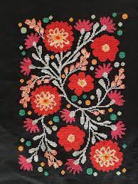 Discover more patterns by dmc at lovecrafts. Fo Dmc S Entangled Hungarian Floral Pattern Free From Dmc 14ct Black Aida Crossstitch