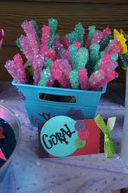 Little Mermaid Candy Table Ideas Fiestas De Primer Cumpleanos Fiestas De Sirenita Fiestas De Cumpleanos De 6 Anos
