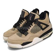 Details About Nike Wmns Air Jordan 4 Retro Iv Aj4 Mushroom Fossil Black Women Shoes Aq9129 200