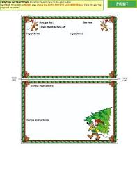 Winter Collection 2 Recipe Card Templates For Ms Word Recipe Cards Template Christmas Recipe Cards Printable Printable Recipe Cards