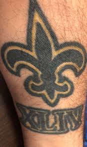 Seen in architecture, the state flag and on the helmets of the saints, it's everywhere. Check Out These 67 Who Dat Tats Then Send Us Your Own Saints Ink Sports Nola Com