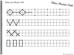 Muster fortsetzen, das machen die kinder immer gerne und es lässt sich prima differenzieren. Mein Muster Heft Muster Zeichnen Muster Fortsetzen Unterrichtsmaterial In Den Fachern Kita Kunst