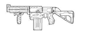 Nerf Retaliator Template This Means Nerf War Nerf Coloring