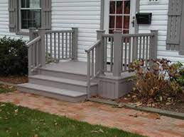 Find more garden lighting ideas in our edit. Small Front Deck With Steps Small Porch With Trex Needs Some White Small Porches Front Porch Design Porch Design