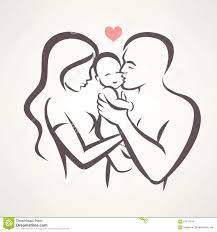 Stilisiertes Vektorsymbol Der Glucklichen Familie Vektor Abbildung Illustration Von Familie Vater 67311134