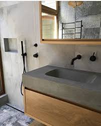 industrial bathroom design concrete tiled wall with niche and washed floors matte b industrial bathroom design industrial bathroom vanity industrial bathroom