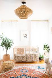 Beautiful Nursery With Wicker Light Fixture And Gorgeous Traditional Carpet Interior Design Ideas Via Baby Room Neutral Beautiful Nursery Nursery Inspiration