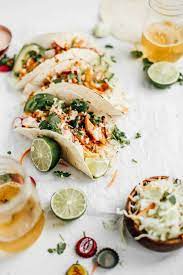 Cook 5 minutes or until shrimp turn opaque throughout and internal temperature reaches 145°, turning once. Blackened Cod Fish Tacos With Sriracha Lime Crema College Housewife